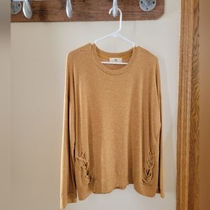 Pinque brushed knit braided top